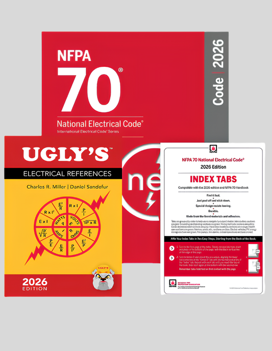 NFPA 70 2026, National Electrical Code 2026 + Ugly’s Electrical References 2026 + Index Tabs