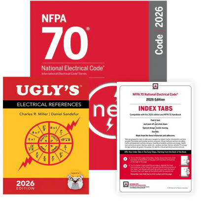 NFPA 70 2026, National Electrical Code 2026 + Ugly’s Electrical References 2026 + Index Tabs